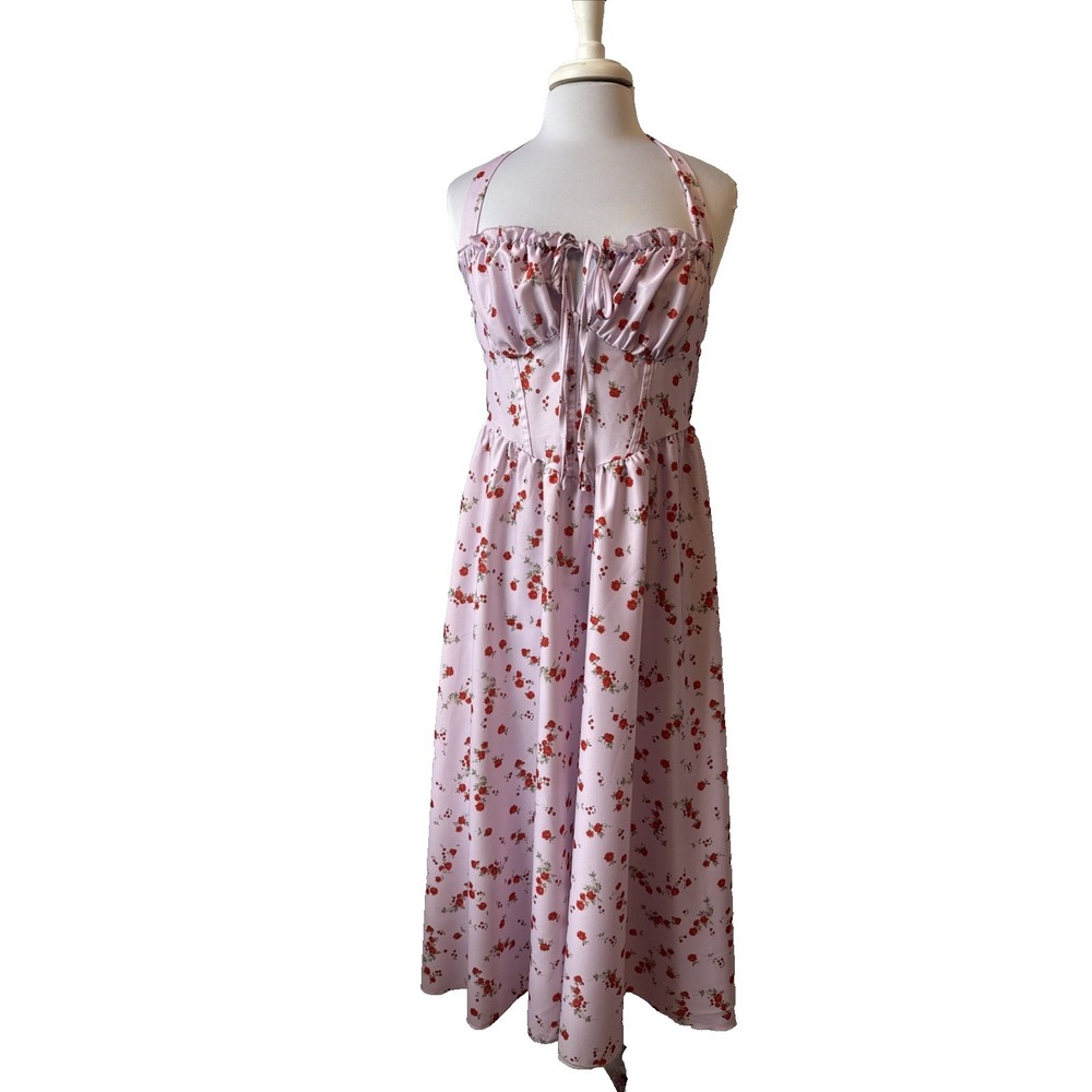 Coquette Babydoll Pink Floral Dress Women's 0XL Romantic Boho‎ Feminine Sexy